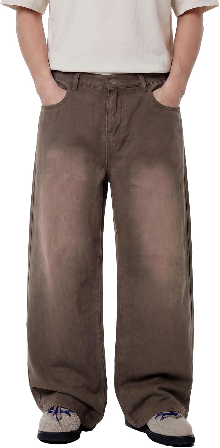 Men's Baggy Skater Jeans in Black, view 6