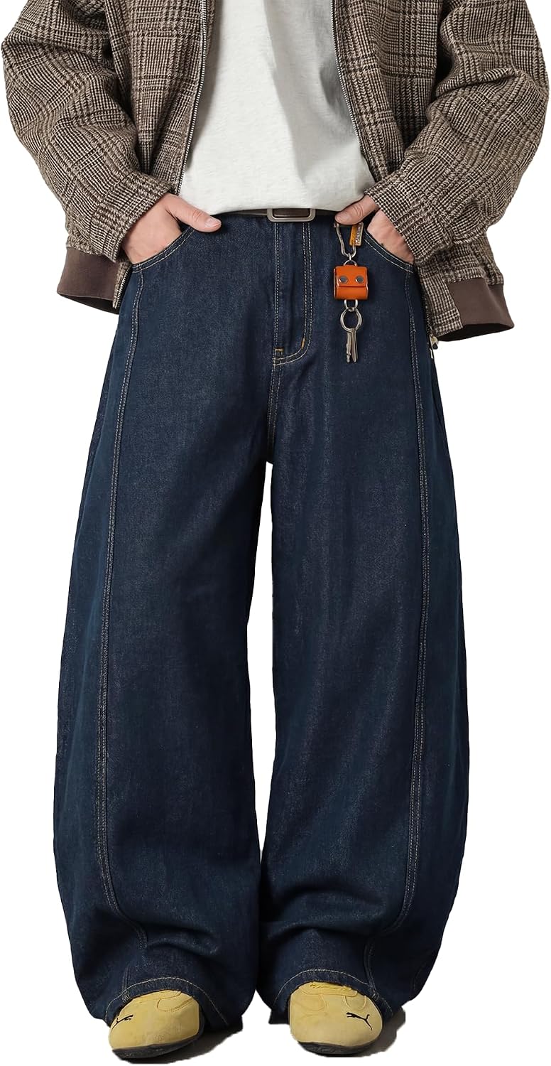Men's Baggy Skater Jeans in Blue, view 12