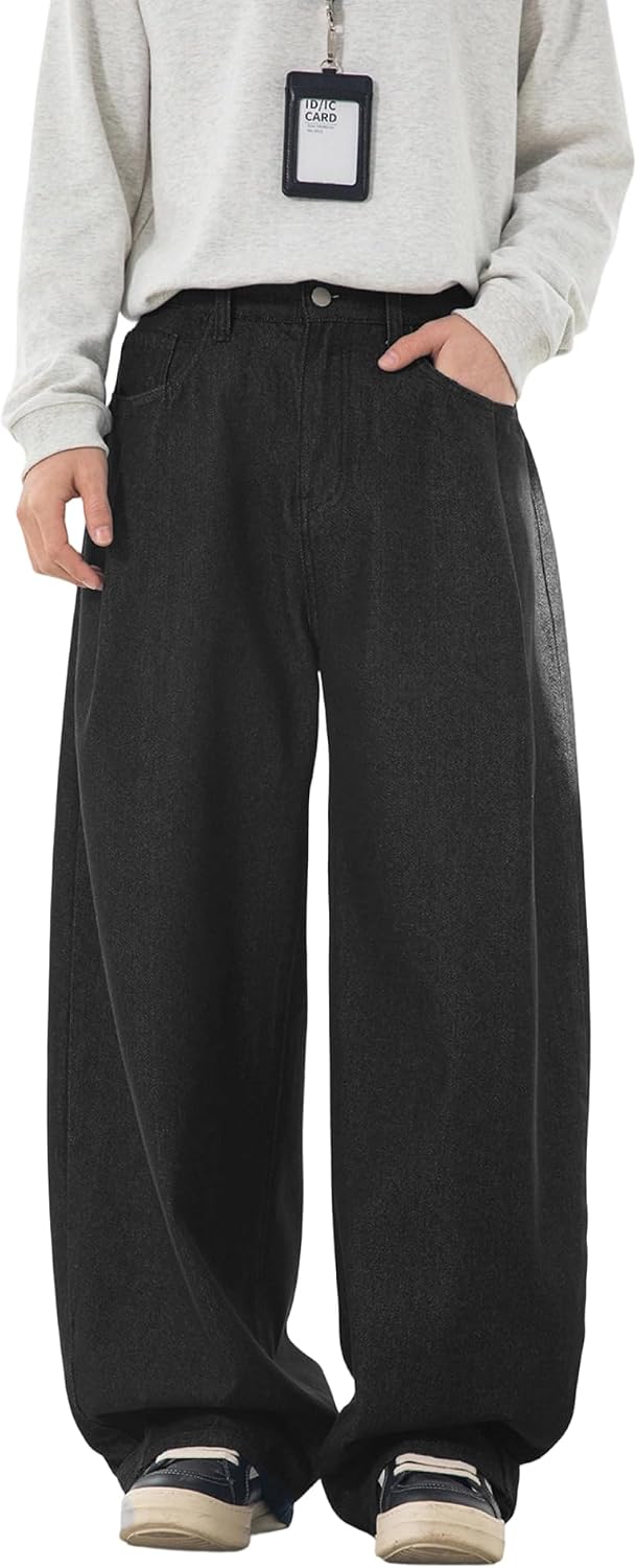 Men's Baggy Skater Jeans in Grey, view 15