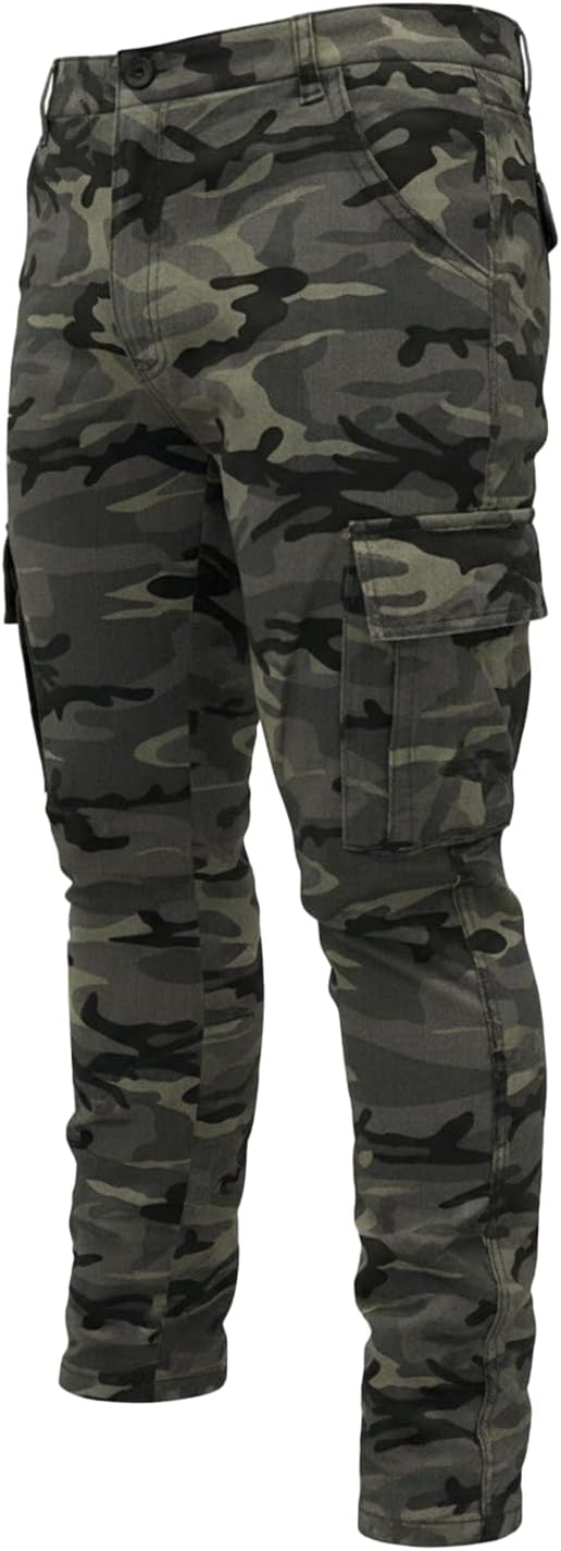 Men's Ripped Slim Fit Jeans - Distressed Straight Leg Stretch Denim with Comfort Flex Waist for Daily Wear - 30