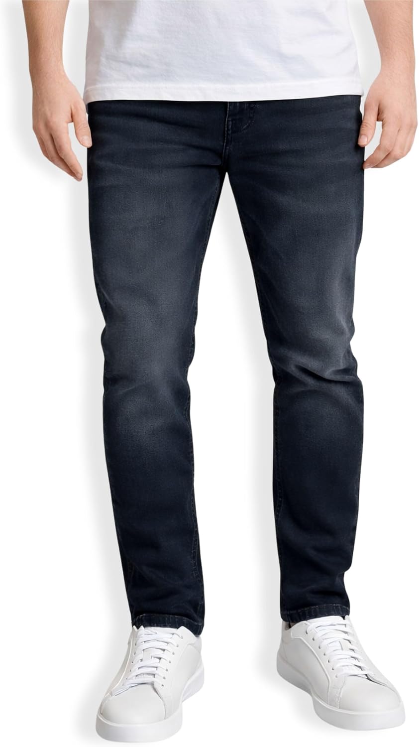 Men's Solid Black Slim Fit Jeans in Black