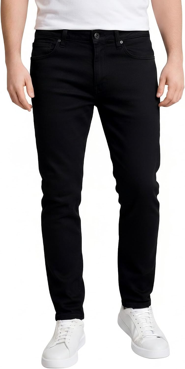 Men's Solid Black Slim Fit Jeans