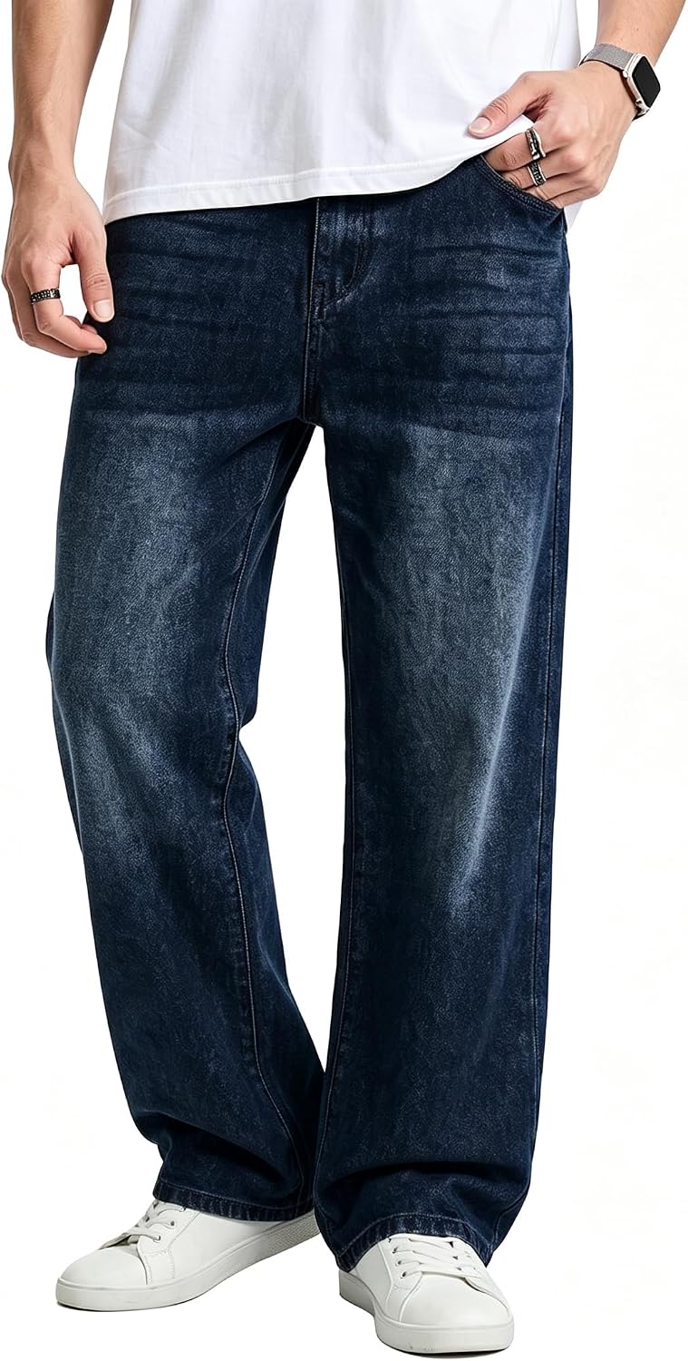 Men's Stretch Baggy Denim Pants