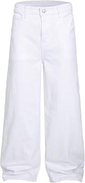 Men's Wide Leg Baggy Jeans in White
